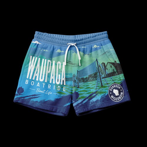 Waupaca Boatride shorts Design