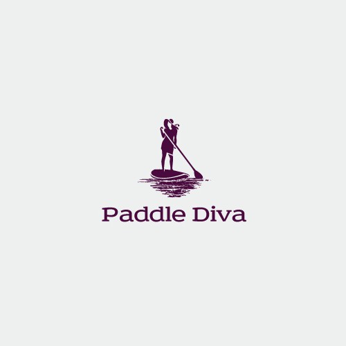 Paddle Diva, cool logo for stand-up paddle boarding business