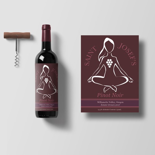 Wine label for pinot noir. initial idea