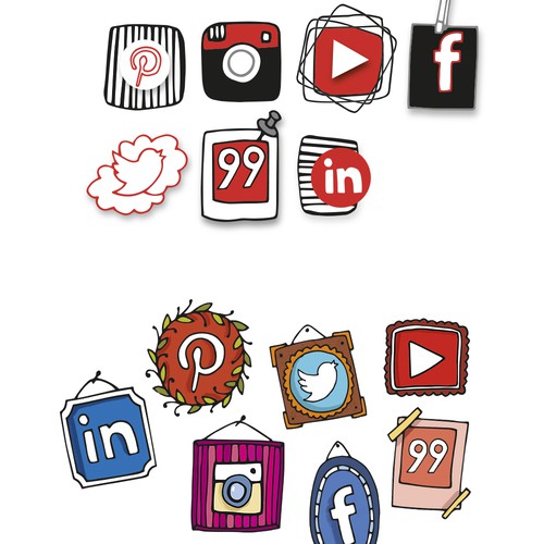 social media icon set