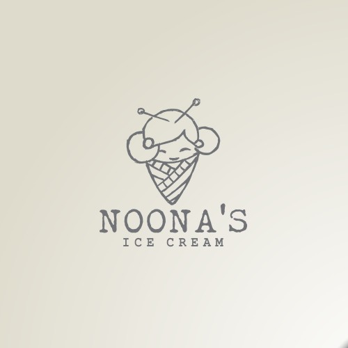 Feminine logo for Noona Ice cream