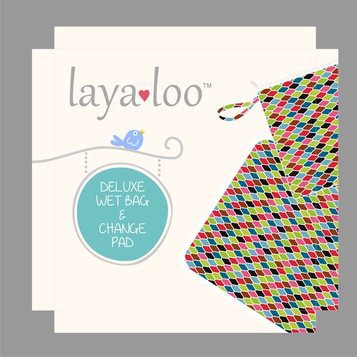 Create beautiful packaging for baby products company Layaloo.  Deluxe Wet Bag & Change Pad