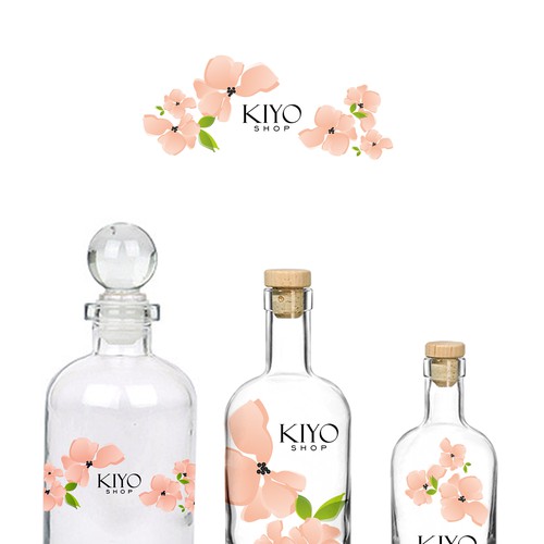 kiyo shop label design for beauty products