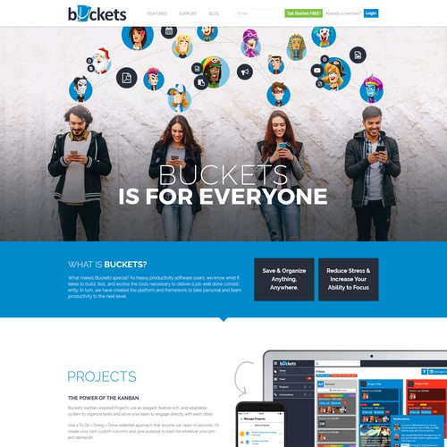 Project Management Software Landing Page