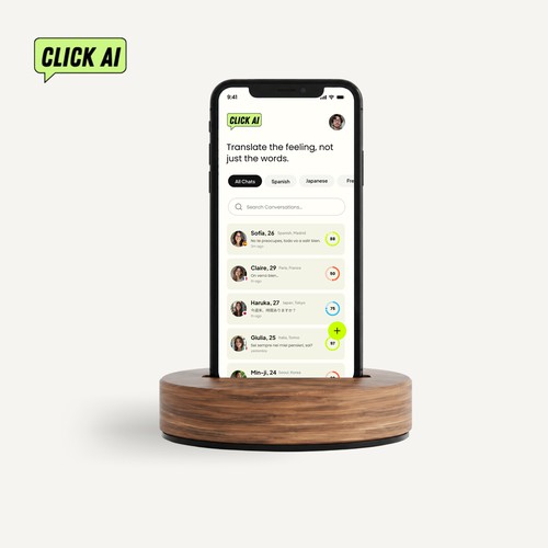 CLICK AI" Mobile Application UI: Personalized Sentiment & Emotion Analysis Flow