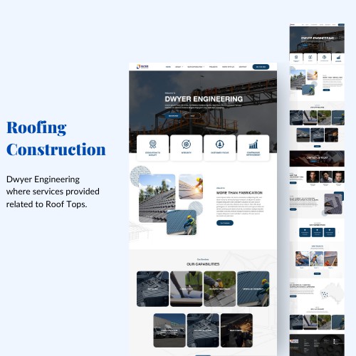 Roofing Company Design in Adobe XD