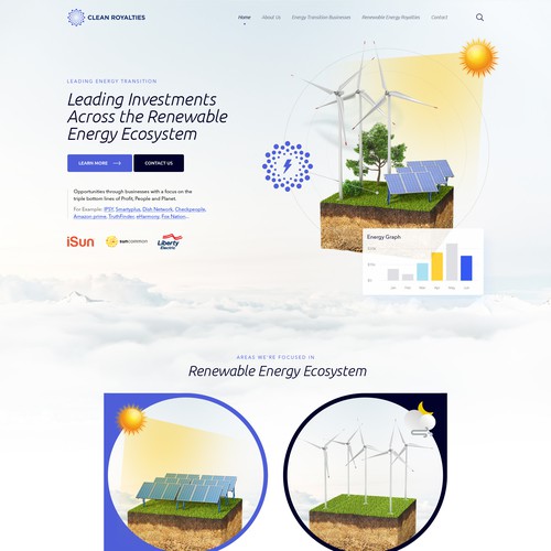 Clean & Minimal Website design for Energy Providers