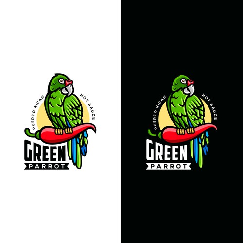 Green Parrot Hot Sauce Logo