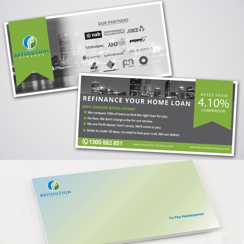 Flyer and Envelope concept for Revolution Finance