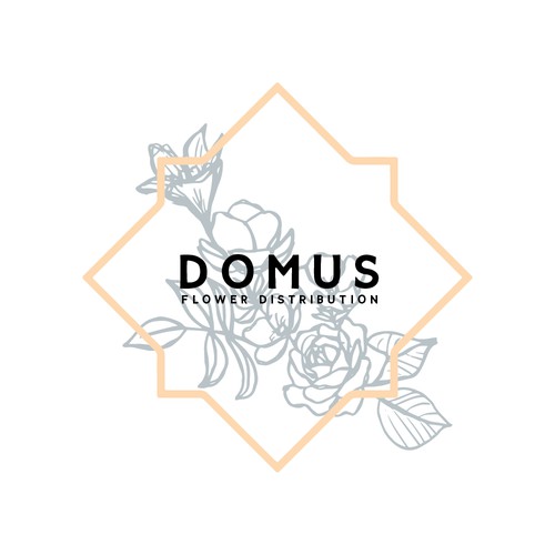 Logo Design Concept for Domus Flower Distribution