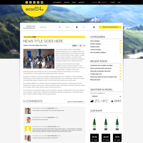 Amazing Webdesign contest - Mosel24