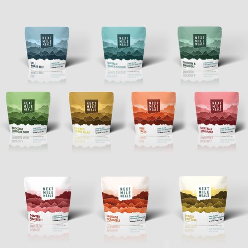 Line of packagings for Next Mile Meals