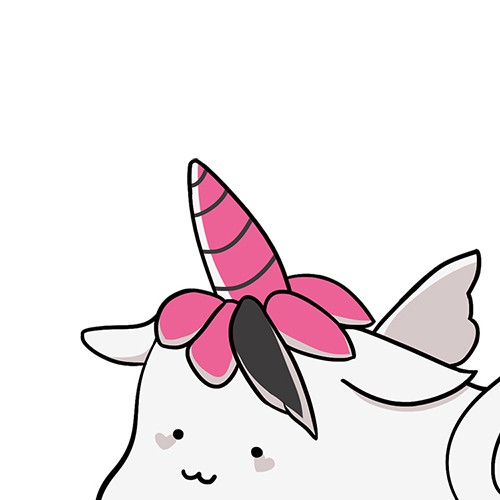 Chubby Flying Unicorn Mascot Design