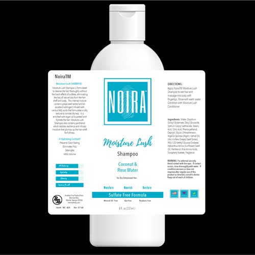 Product Design for Noira Shampoo/Conditioner