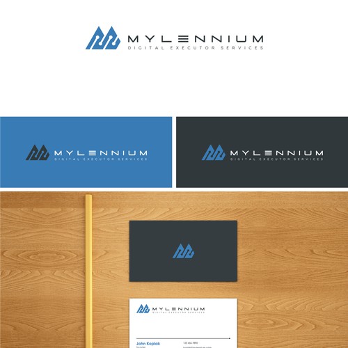 Create a logo and card for Mylennium in a NEW busines category