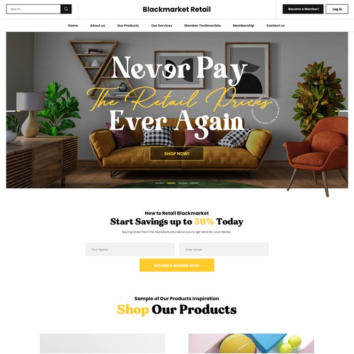 Custom WordPress Website Design for a Furniture Company