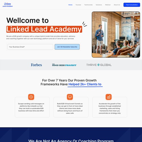 Landing Page for B2B Company