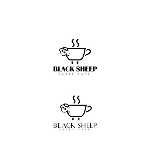 Black sheep - Logo for a cafe