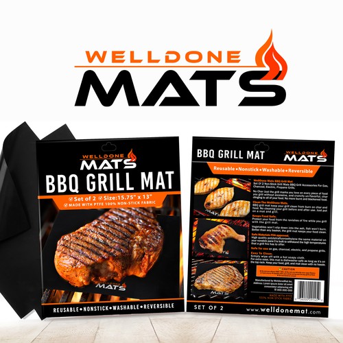 Grilling Mat Packaging design