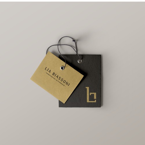 logo for a Lia Biassoni - leather handbags brand -  Made in Italy