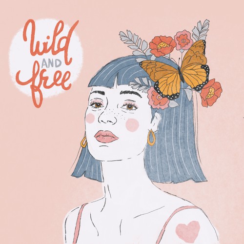 Wild and free illustration 