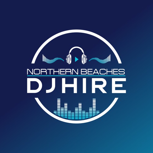DJ logo based by the beach