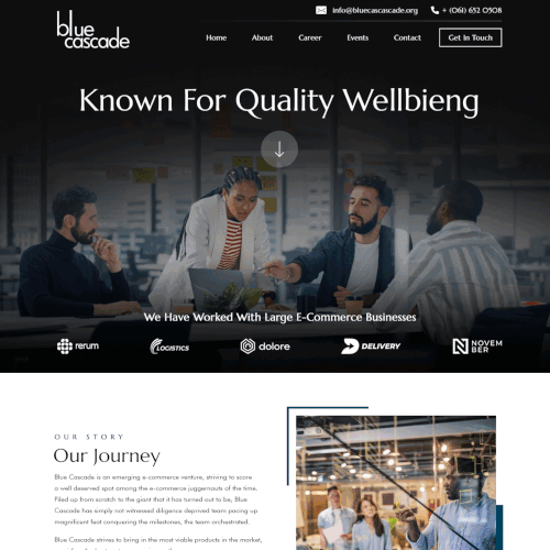 Website Redesign For Blue Cascade