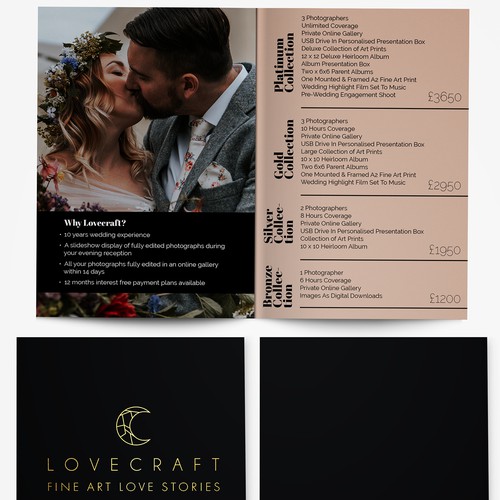 Price List for Wedding Photographer