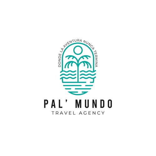 Minimal logo design for Pal'Mundo Travel Agency
