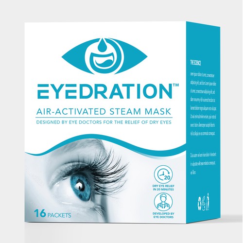 Eyedration Steam Mask box design