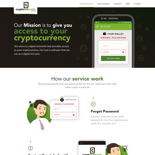 Design a website for cryptolocksmith.com