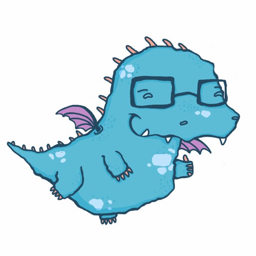 Dragon mascot for software developers