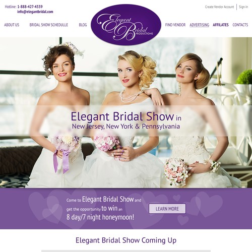Clean and elegant design needed for Wedding Shows