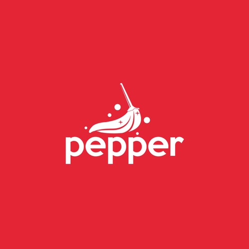Logo design proposal for a House cleaning company named "Pepper" 