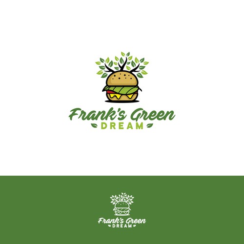 Logo for a plant-based burger