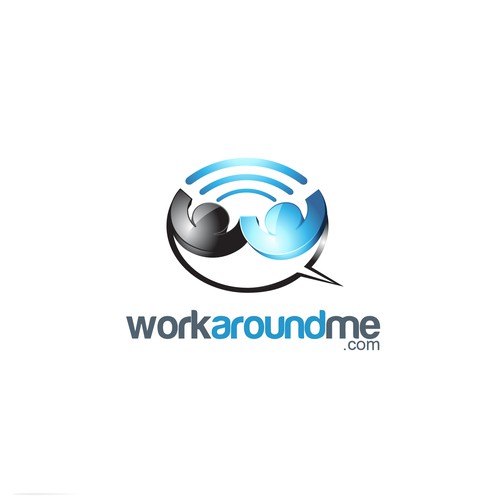 Logo for exciting new STARTUP - WorkAroundMe.com