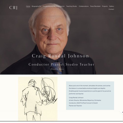 Revamped website for a musician, conductor and performer