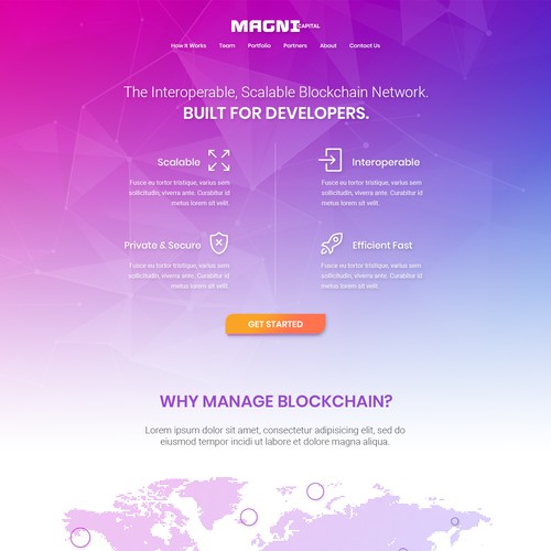Web Page Design for Blockchain Technology Agency Service
