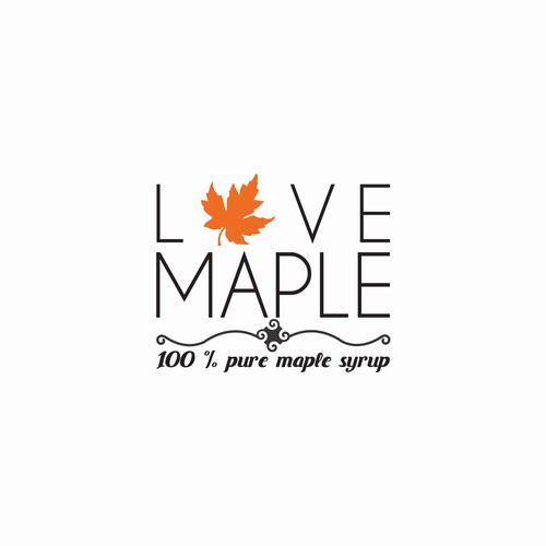 creating a logo for a new maple syrup company called Love Maple