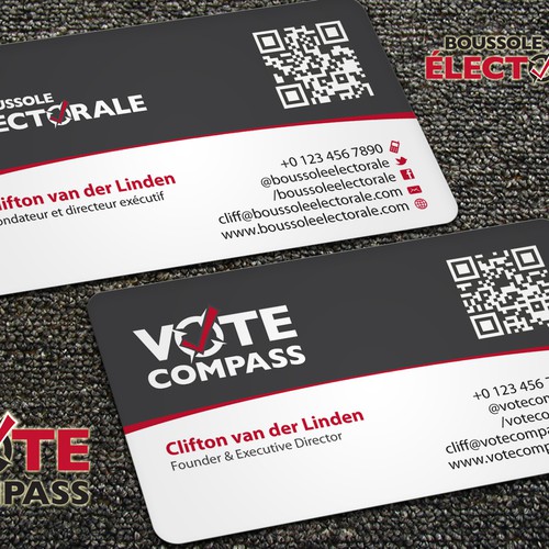 Vote Compass business card design