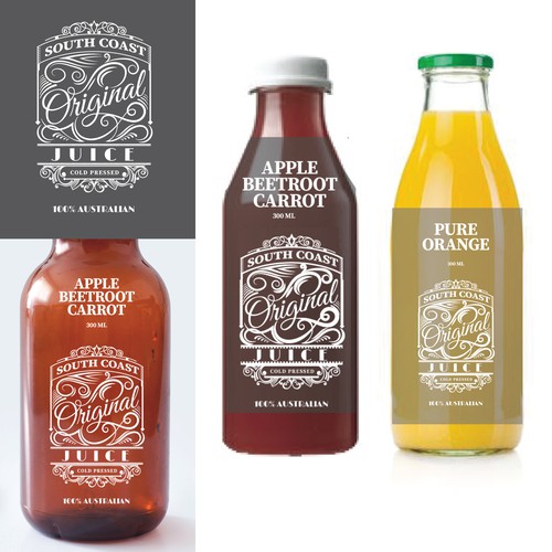 Pressed Juice Bottle Label Design