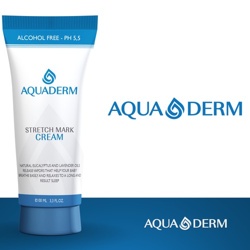 Aquaderm logo design