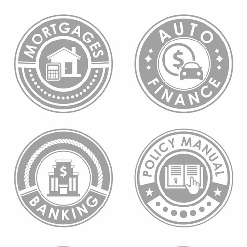 Design a set of icons for a finance company
