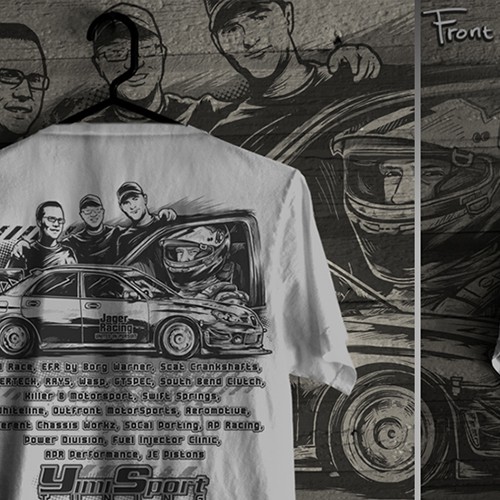 Auto Racing T-Shirt Design