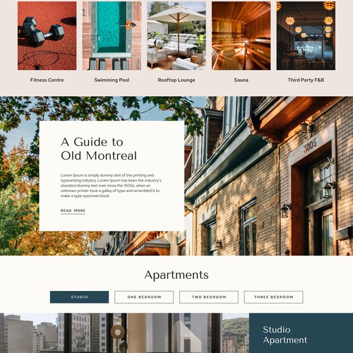 Website Design for Hotel brand 