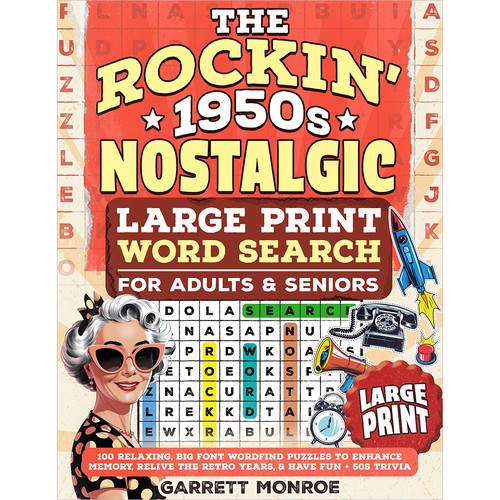 The Rockin’ 1950s Nostalgic Large Print Word Search for Adults & Seniors