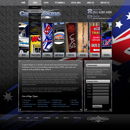 website design for Sign Company