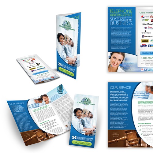 Create the next brochure design for A Courteous Communications 