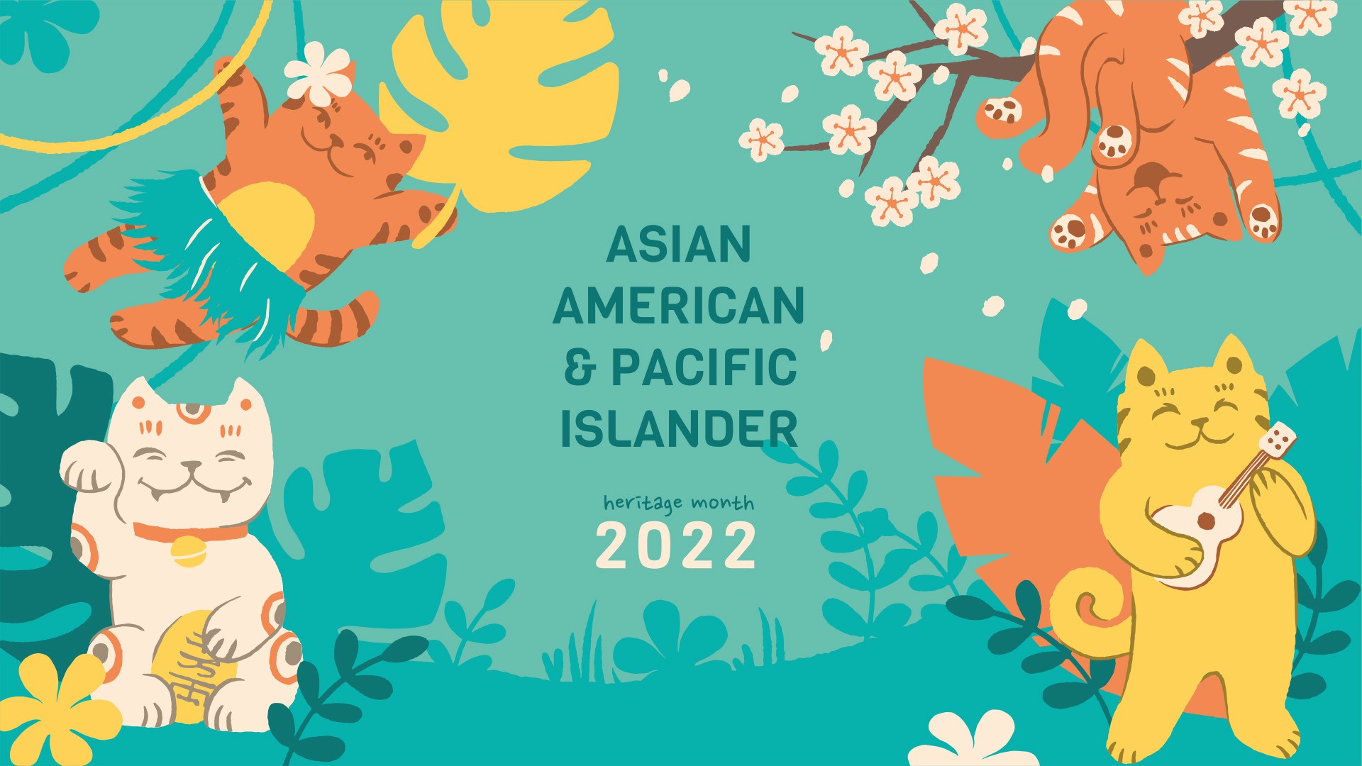 Asian American and Pacific Islander Heritage Month - Zoom Background Illustrations (multiple winners)
