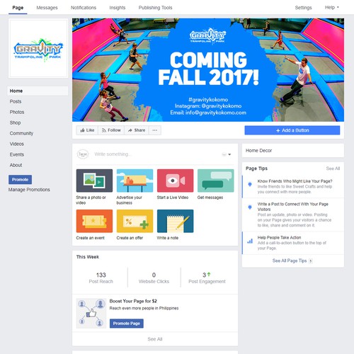 Trampoline Park Facebook